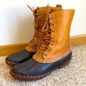 L.L. Bean Women’s Classic 10” Main Hunting Shoe Bean Boots Winter Snow Sz 8